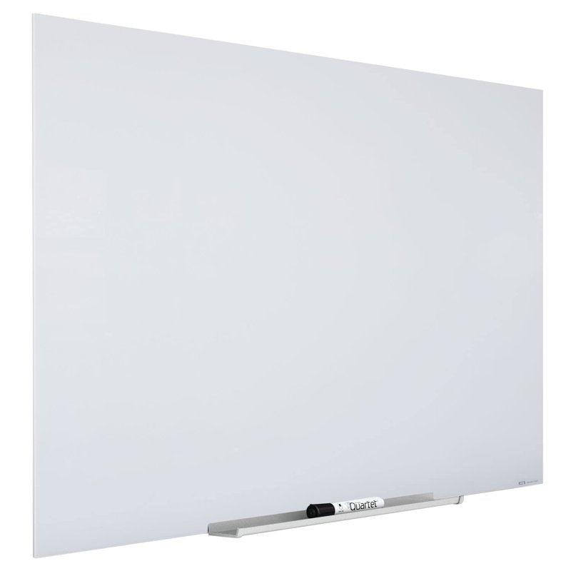 Quartet Magnetic Glass Dry-Erase Board 48 x 48 White Surface Frameless