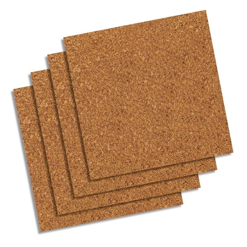 Natural Cork Tile 12x12 Frameless Pack - Sound Absorbing Wall Covering