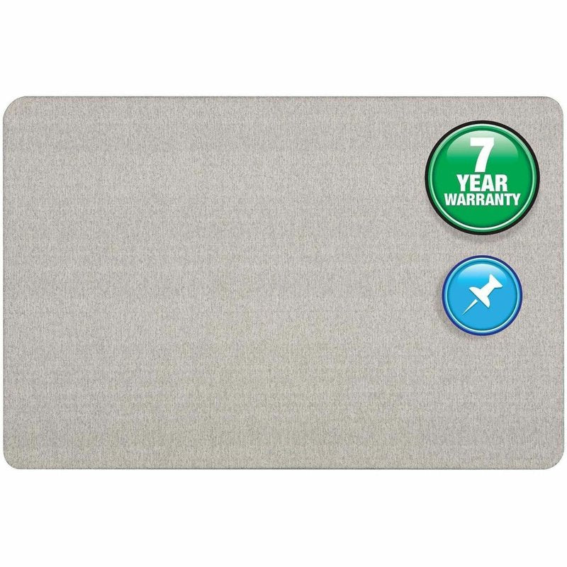 Frameless Fabric Bulletin Board 3' x 2' Gray Office Display Board