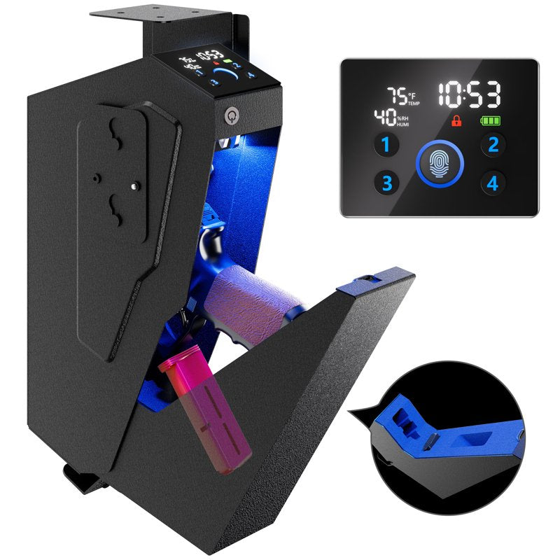 Biometric Safe with Fingerprint & Passcode - Compact Security Box for Home & Office