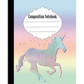Unicorn Composition Notebook - Wide Ruled, 7.5 x 9.25 Inch, 100 Pages, Paperback