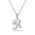 Personalized Sterling Silver Letter Pendant Necklace - Custom Initial Jewelry