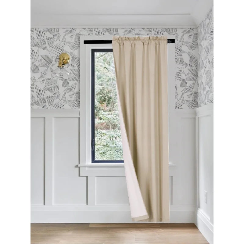 Blackout Window Curtain Panel - Light Blocking Microfiber Drapes, 37x84 Inches