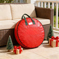 36 Inch Christmas Wreath Storage Bag Heavy Duty Large Holiday Garment Organizer