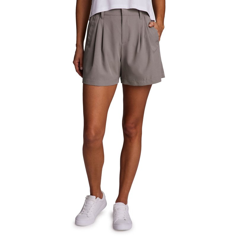 Women's Athleisure Shorts with Pockets - Lightweight Stretch Trouser Style