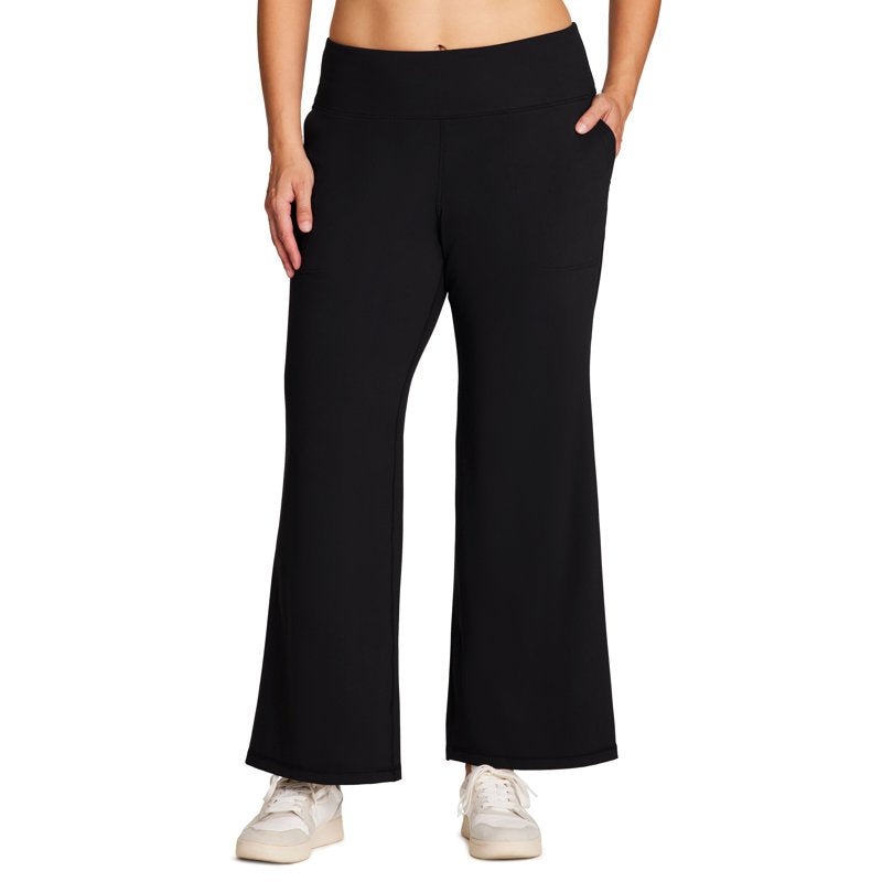 Plus Size Squat Proof Flare Leggings with Pockets - High Waist Yoga Pants