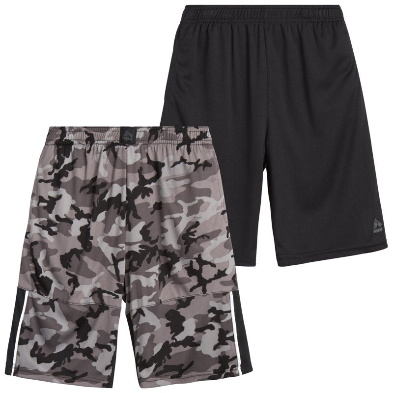 Kids Boys Athletic Shorts 2 Pack Breathable Mesh Basketball Shorts with Pockets