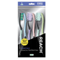 Multi-Pack Soft Toothbrushes with Tongue Scraper and Contoured Handle