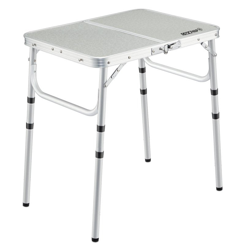 Portable Camping Folding Table - Adjustable Height Lightweight Aluminum