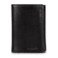 Leather Perforated Trifold Wallet with RFID Blocking - Slim Design, Card & Cash Storage