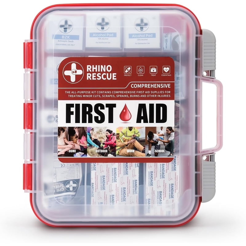 All-Purpose First Aid Kit with 350 Medical Supplies for Home & Office