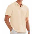 Men's Casual Polo Shirt Summer Short Sleeve Golf & Beach Knit Top