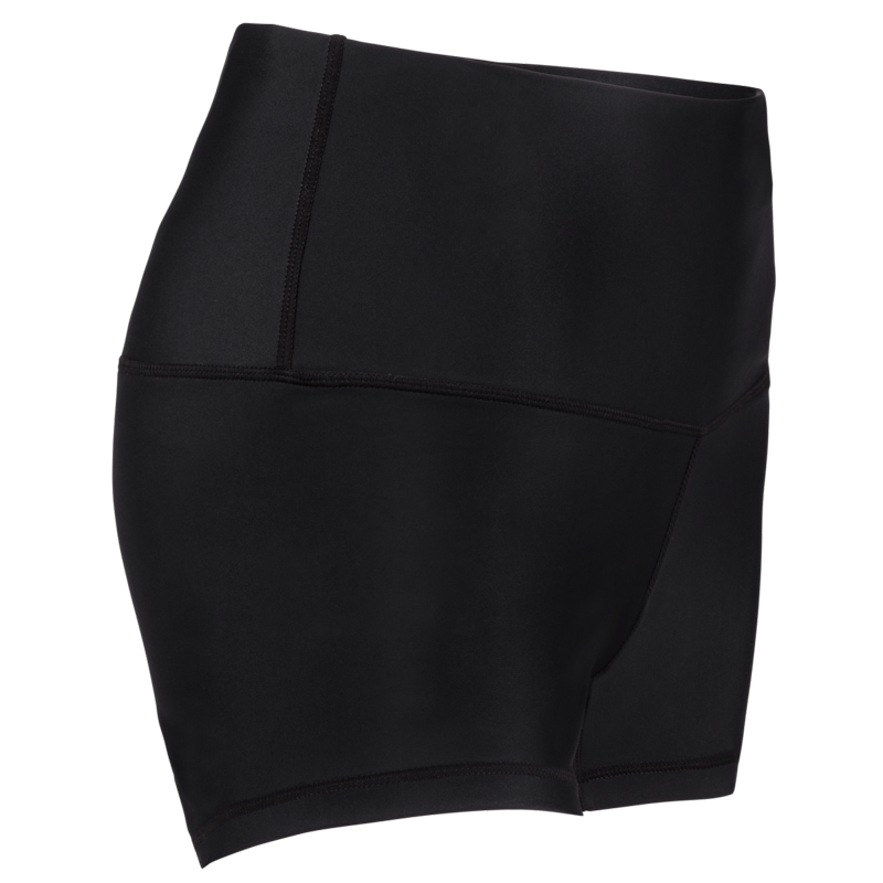Women's Volleyball Shorts with Period Protection - High-Rise, Sweat-Wicking, Black