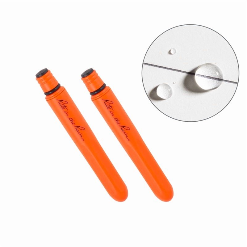 All-Weather Pocket Pen with Water-Resistant Ink, Orange, 2-Pack