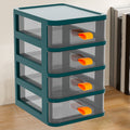 Multi-Layer Plastic Drawer Organizer for Desk and Office Supplies - Green