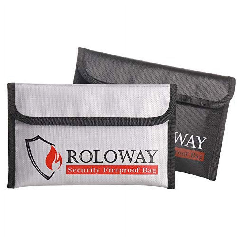 Fireproof Money Bag Set for Valuables - Water & Heat Resistant Travel Safe