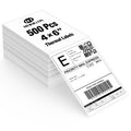 4x6 Shipping Labels - 500 Fanfold Thermal Address & Barcode Labels - Strong Adhesive