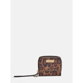 Women's Studded Wallet with Zip Closure - Faux Leather with Card Slots