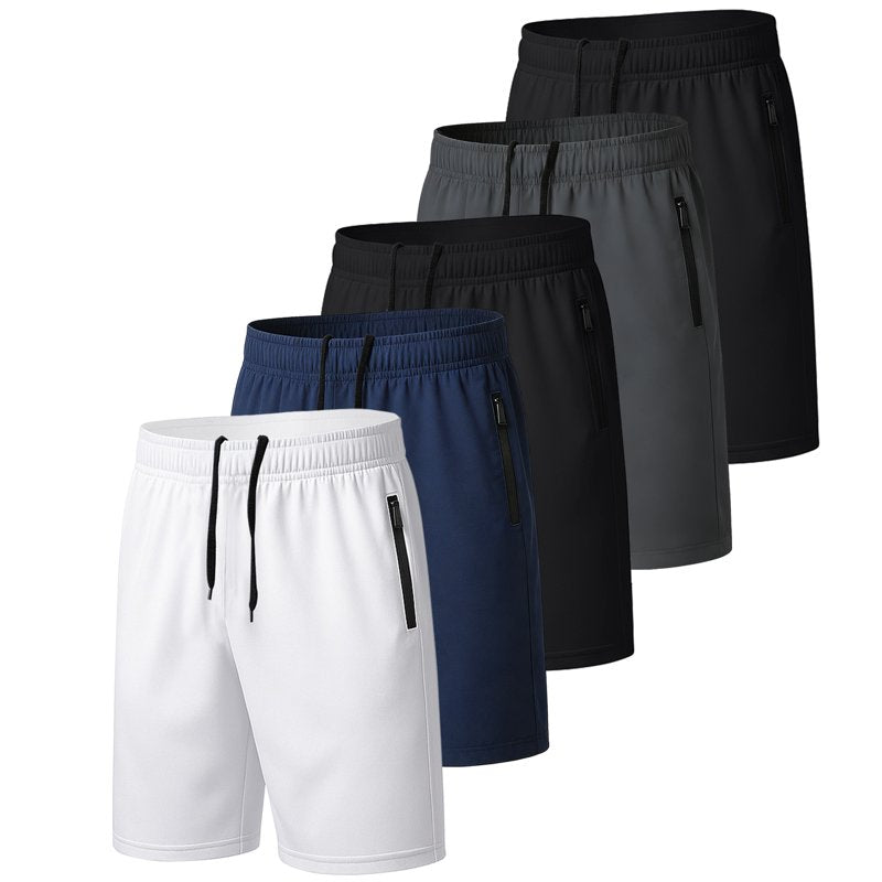 Men's Athletic Gym Shorts 5 Pack Quick Dry Workout Shorts with Pockets