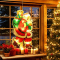 Battery Operated Christmas Window Hanging Lights with Suction Cups - Indoor Holiday Decor