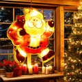 Battery Operated Christmas Window Hanging Lights with Suction Cups - Indoor Holiday Decor
