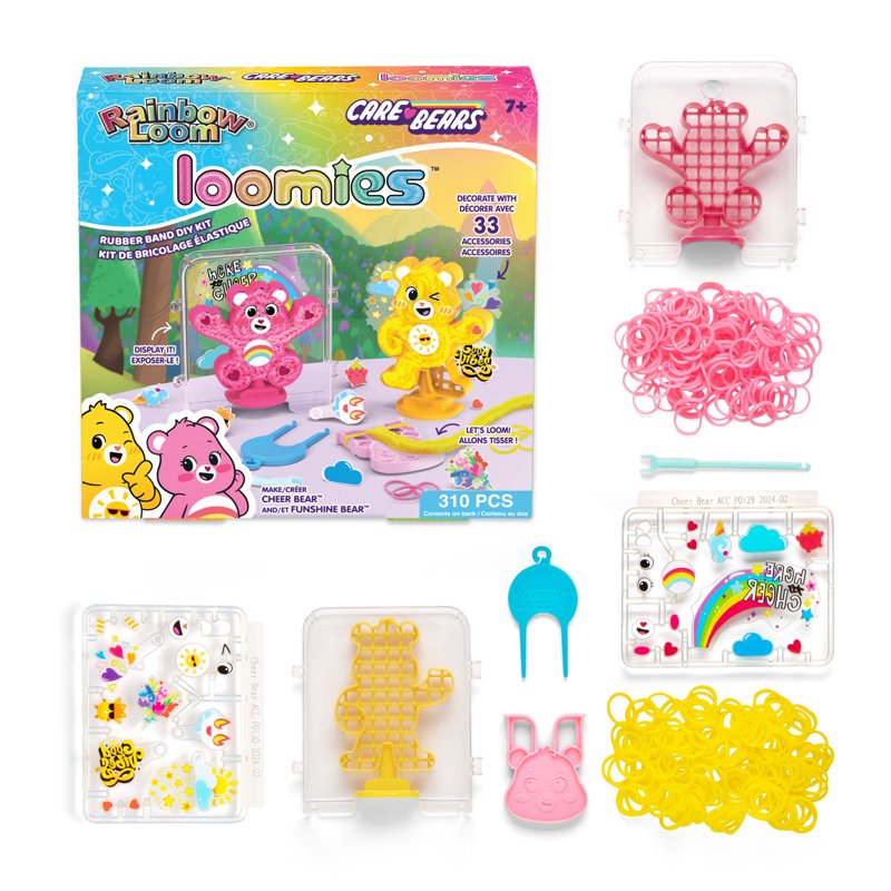 DIY Care Bears Bracelet Kit with Loom & Accessories - Rainbow Loom Loomies