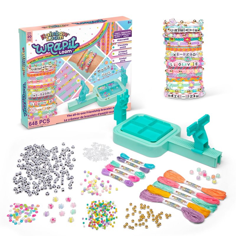 Kids' Bead & Friendship Bracelet Kit with Loom - 648 Pieces