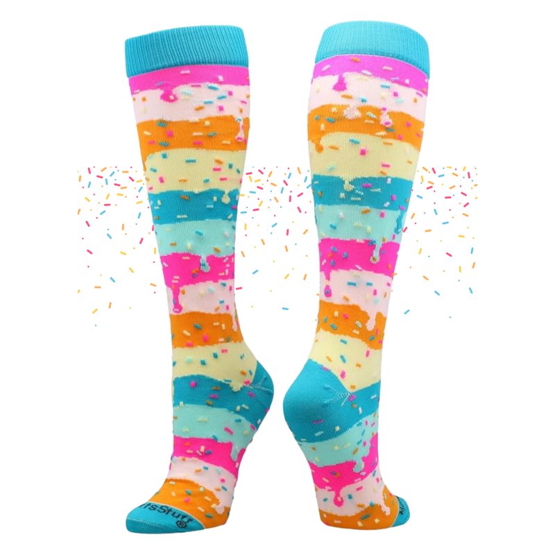 Rainbow Sprinkles Over-the-Calf Socks - Colorful, Fun & Comfortable