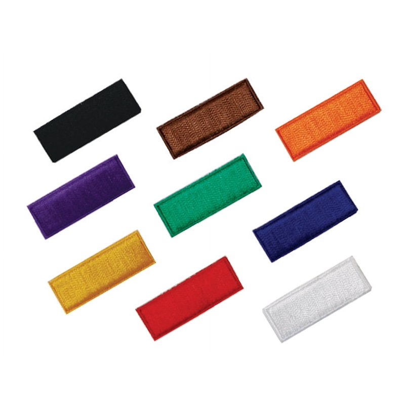 Martial Arts Rank Bar Patches Set - Achievement Promotion Iron-On Badges