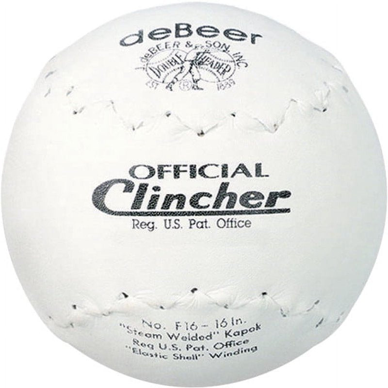 16-Inch White Clincher Baseball with TruTech Leather Cover