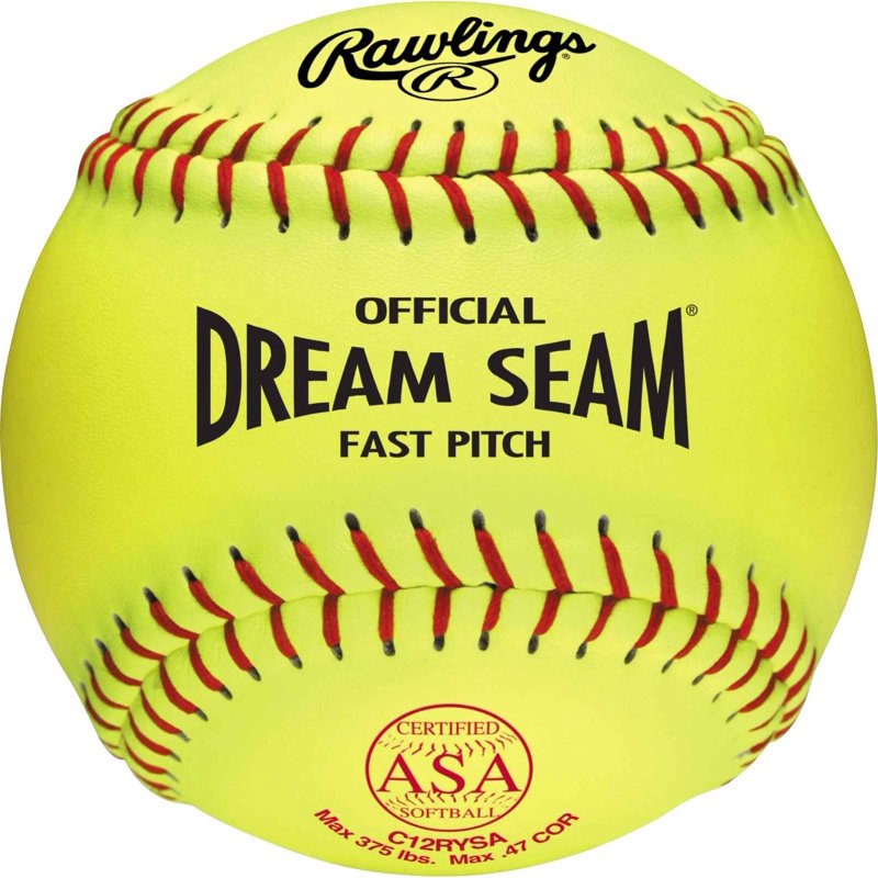 12 Pack Softballs - Pro Tac Dream Seam Certified ASA Baseballs