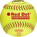 Official Fastpitch Softballs 12 Pack - Red Dot Leather 11 Inch