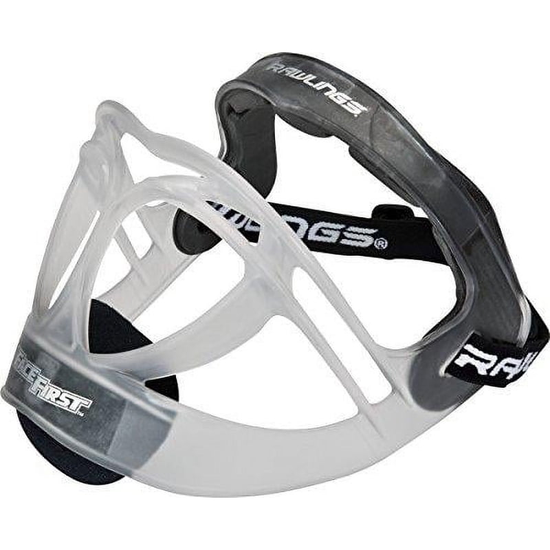 Softball Fielder's Mask with Wide Vision & Frosted Bars - Black/Clear