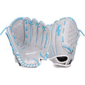 12.5-Inch Fastpitch Softball Glove for Outfield - Gray and Blue, Right Hand Throw