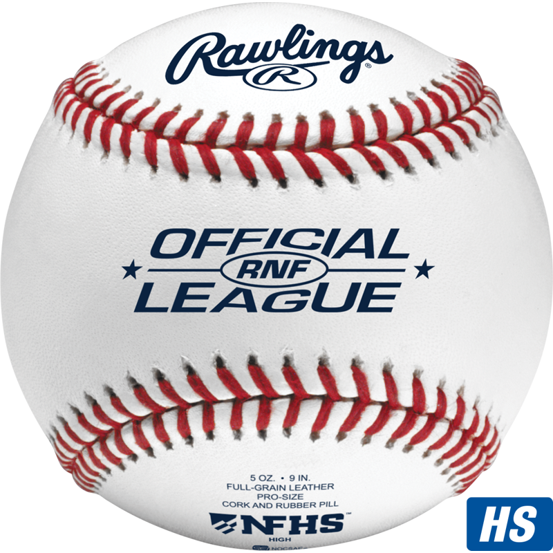 Rawlings Official NFHS Full-Grain Leather Baseball - Durable & High Performance