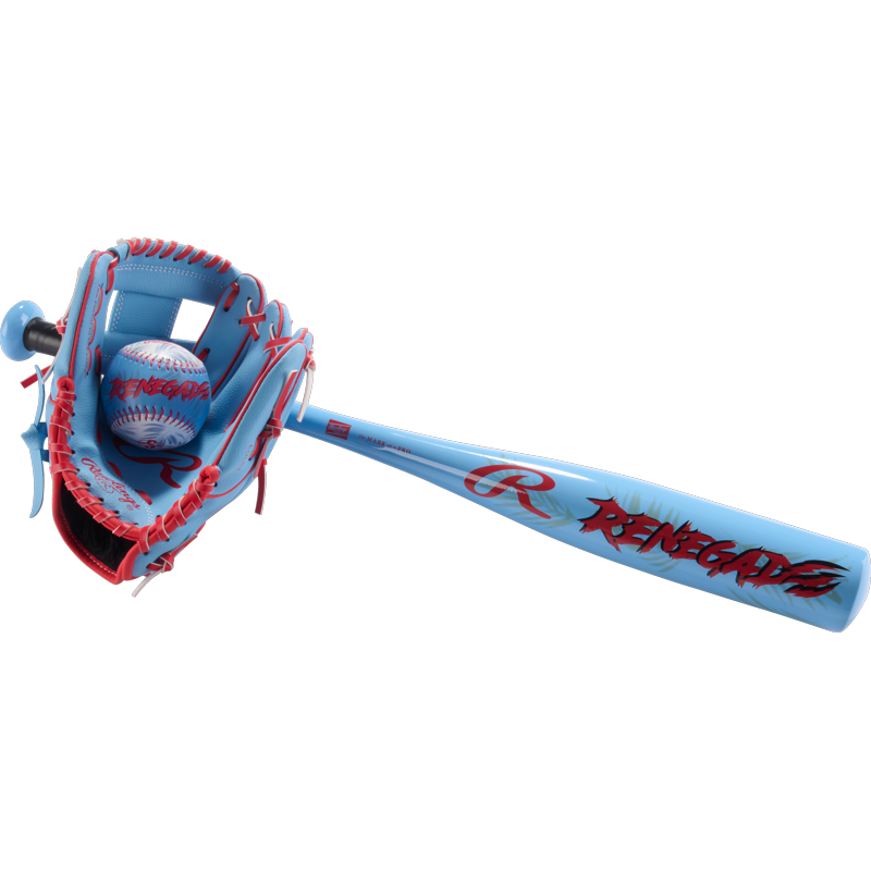 Kids T-Ball Bat and Glove Set - 25 Inch Bat, 9 Inch Glove & Ball for Beginners