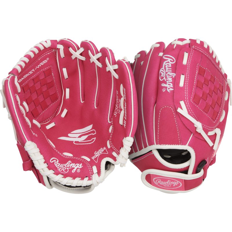 Youth Softball Glove 10-Inch Basket Web for Beginners - All-Leather