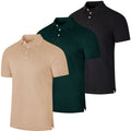 Men's Cotton Pique Polo Shirt - Performance Golf Casual T-Shirt