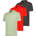 Real Essentials 4 Pack Men's Short Sleeve Pocket Polo Shirts - Dry-Fit Moisture-Wick (Big & Tall) - Set 4