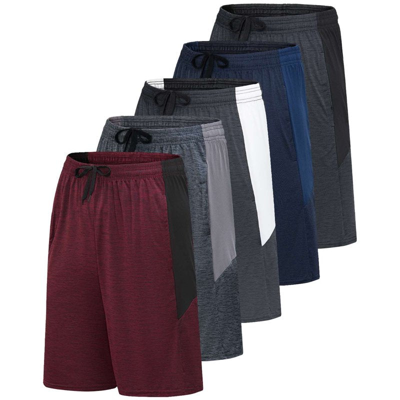 Men's 5 Pack Dry Fit Basketball Shorts - Athletic Workout & Gym Wear