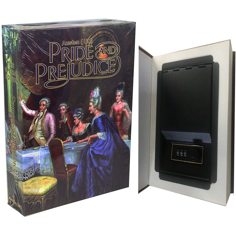 Locked Book Safe with Combination Lock - Disguised Hidden Safe for Books