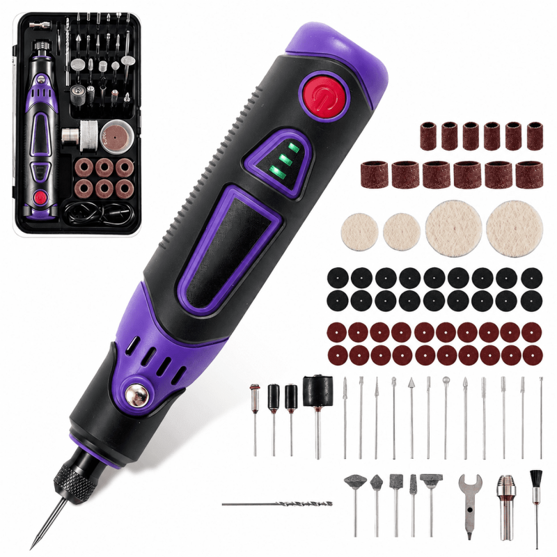 82-in-1 Cordless Engraving Pen Kit with 80 Accessories - Portable Rotary Tool for Wood, Metal, Glass, Jewelry