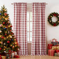 Buffalo Plaid Check Window Curtain Panels - Rustic Gingham Farmhouse Style, 2 Panels, 40x84 Inches