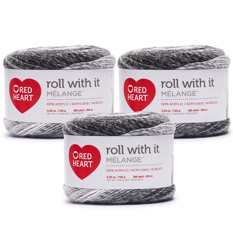 Worsted Acrylic Yarn - Multiple Colors 3-Pack, Medium Weight