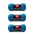 Red Heart Super Saver Yarn Macaw Multi-Pack of 3 - Medium Weight Acrylic