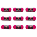 Metallic Acrylic Yarn - Worsted Weight, Fuchsia, 9 Pack, 5oz/142g