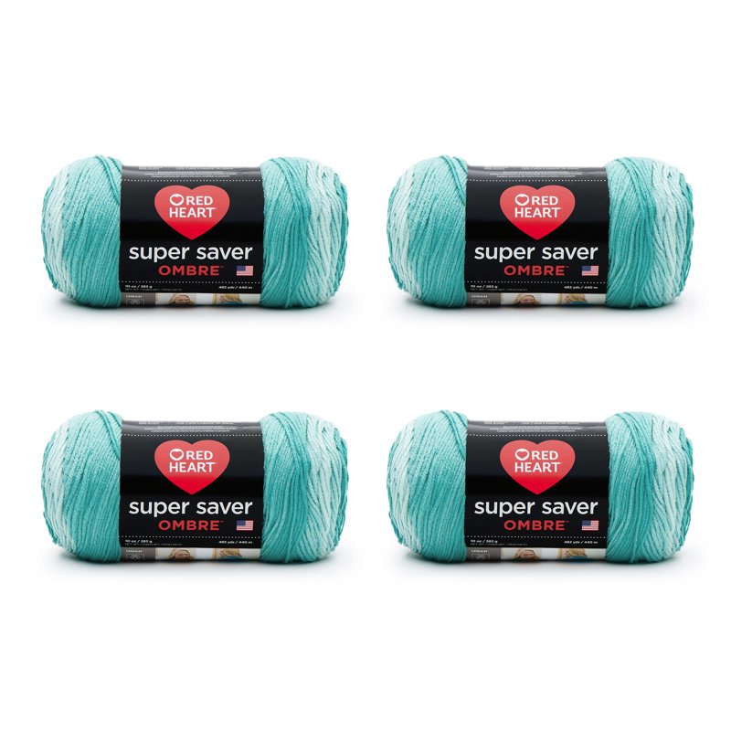 Ombre Acrylic Yarn - Medium Weight, Gradient Colors, 4 Pack