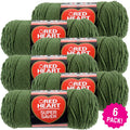 Red Heart Super Saver Yarn Medium Thyme 6-Pack - Knitting & Crochet