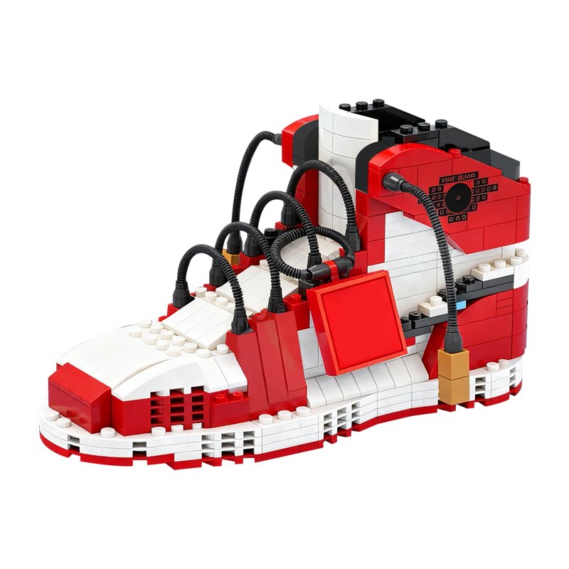 Basketball Shoe Building Blocks Set - Mini Bricks Collectible Toy for Kids & Adults