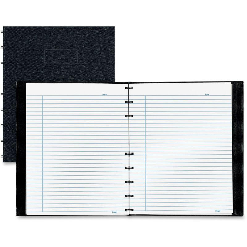 Twin-Wire Composition Notebook with Organization Tabs - 50 Sheets, Black Cover